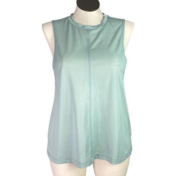 Varley Tank Top Women L Blue Stretch Textured Sleeveless Athletic Gym Running - Picture 1 of 7